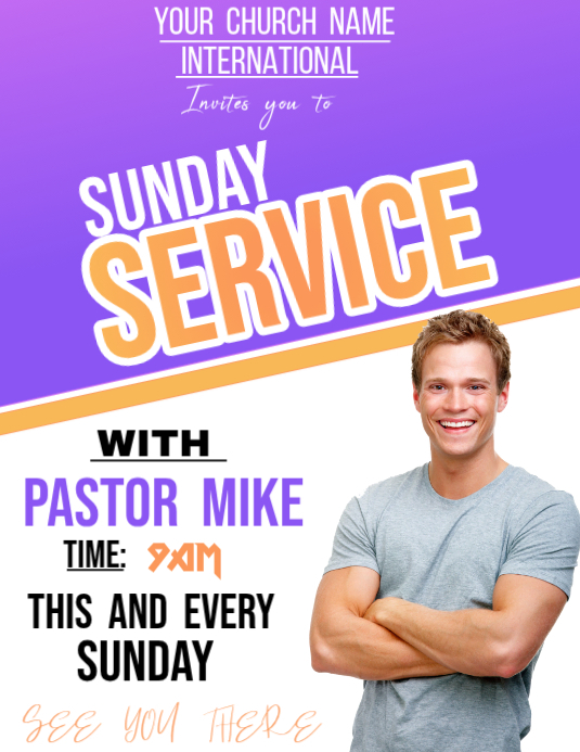 SUNDAY SERVICE Template | PosterMyWall