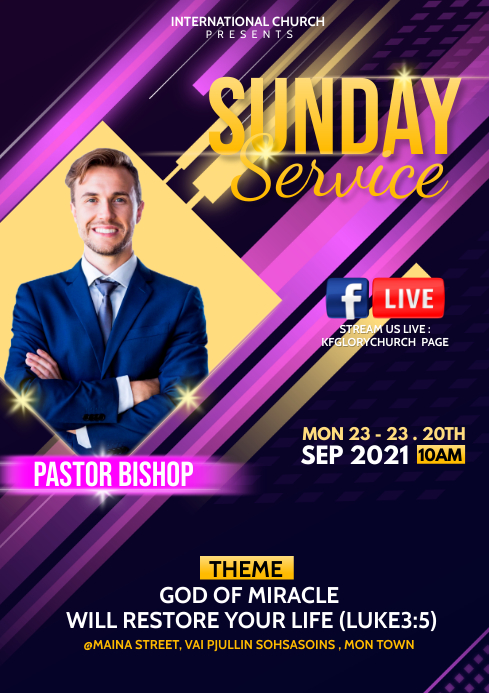 Sunday service Template | PosterMyWall