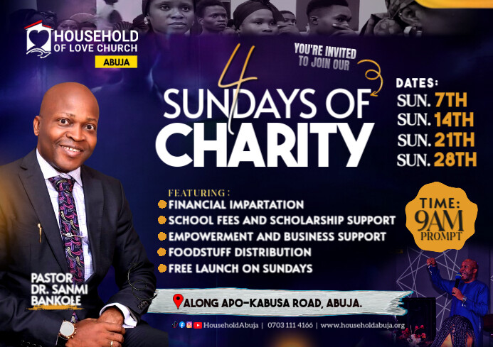 sunday service A4 template