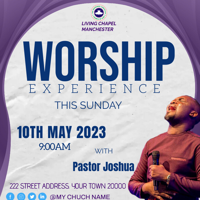 Modèle SUNDAY SERVICE | PosterMyWall