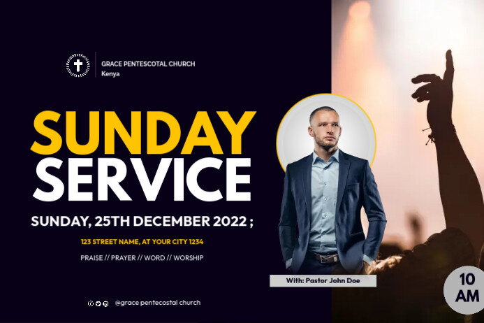 sunday service Template | PosterMyWall