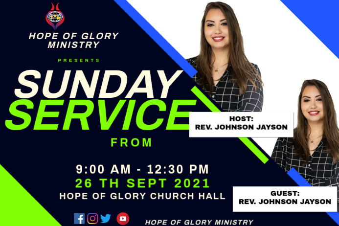 Sunday service Template | PosterMyWall
