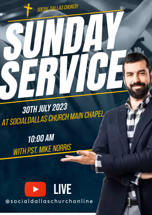 Sunday service Template | PosterMyWall