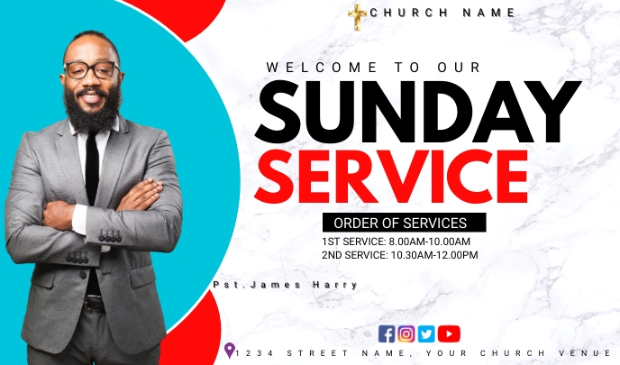 Sunday service Template | PosterMyWall