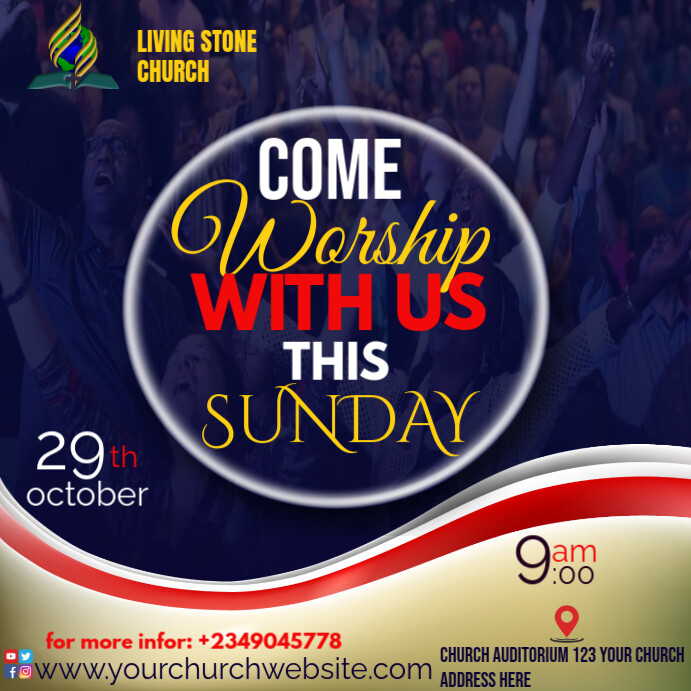 SUNDAY SERVICE Instagram Post template