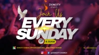 sunday service Twitter-opslag template