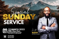 Sunday service Etichetta template