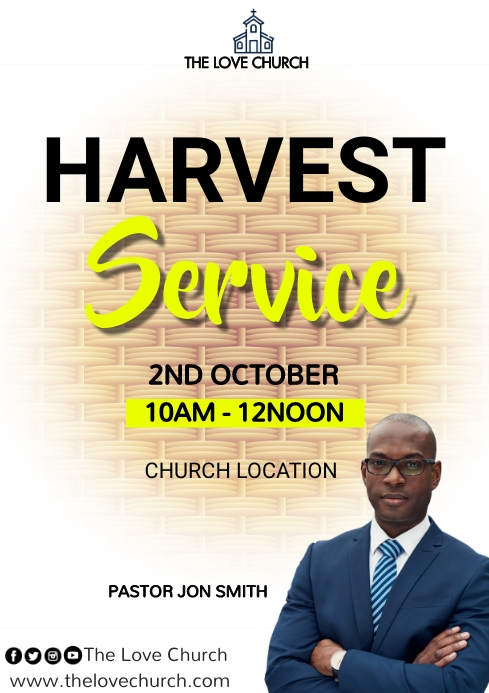 Sunday service A3 template