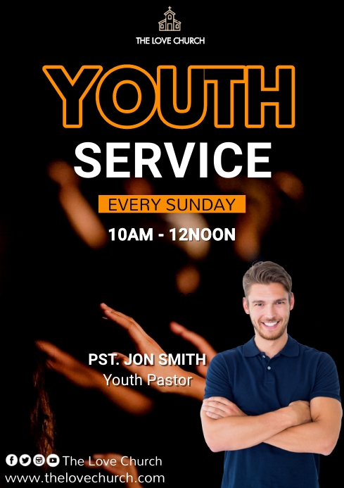 Sunday service A3 template