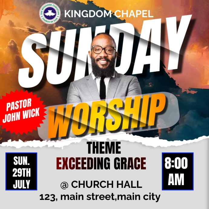 Modèle Sunday service | PosterMyWall
