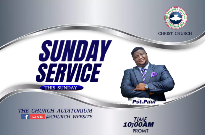 SUNDAY SERVICE 海报 template