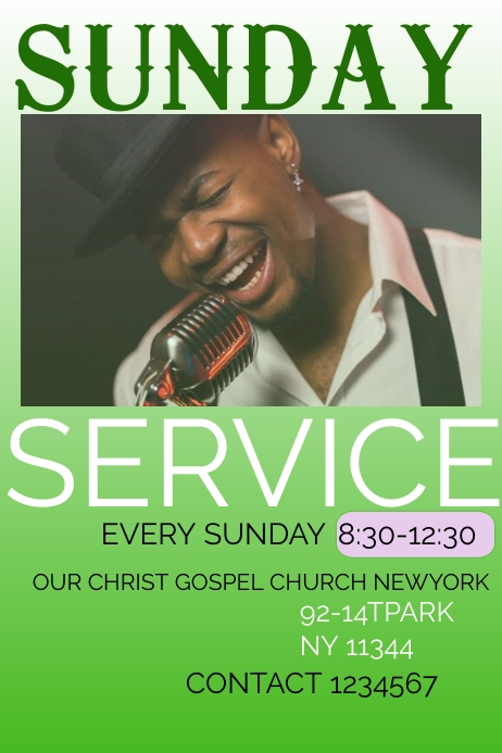 SUNDAY SERVICE Template | PosterMyWall