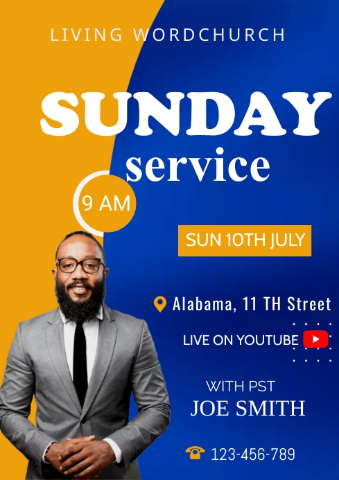 Sunday Service Template | PosterMyWall