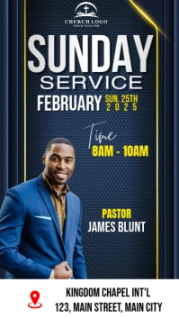 sunday service Ekran reklamowy (9:16) template