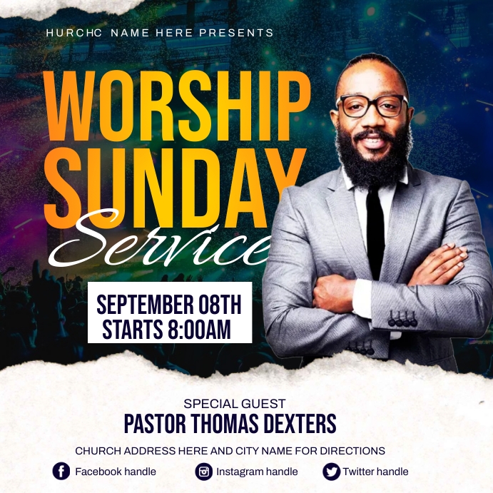 sunday service Template | PosterMyWall