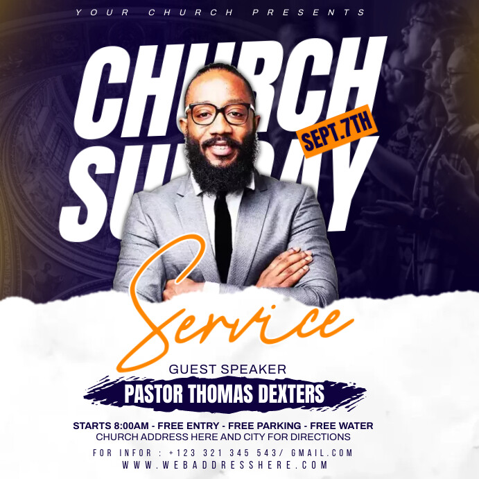 Sunday Service Instagram Ad Template | PosterMyWall