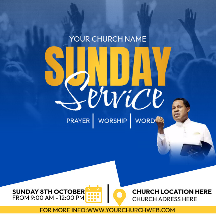 Sunday service Template | PosterMyWall