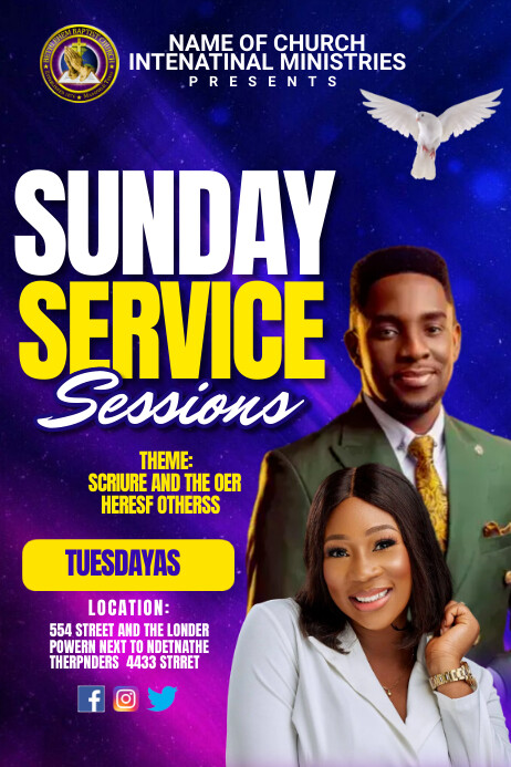 sunday service Template | PosterMyWall