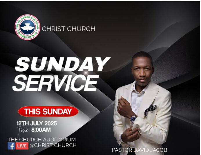 SUNDAY SERVICE Flyer (Letter pang-US) template