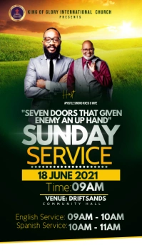 Sunday service Digital Display (9:16) template