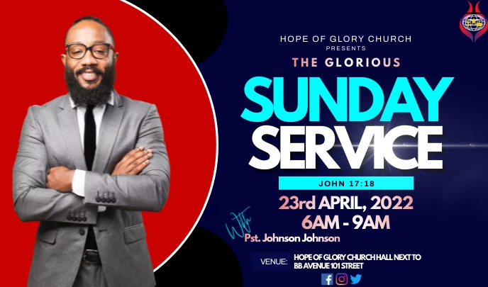 Sunday Service Template | PosterMyWall