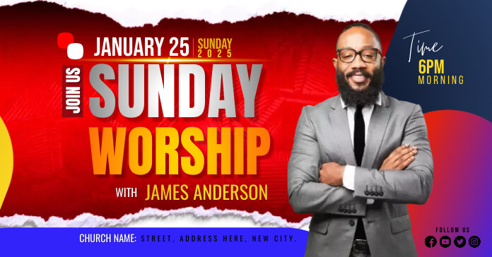 Sunday Service Facebook Ad template