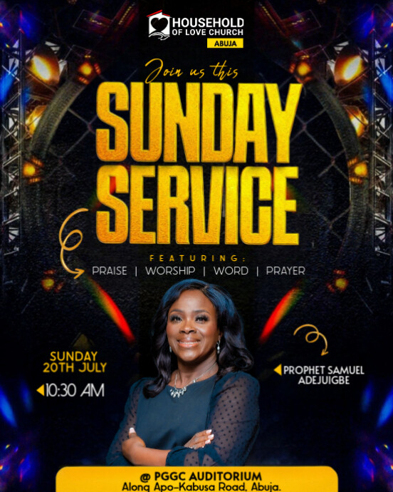 sunday service Instagram Portrait template