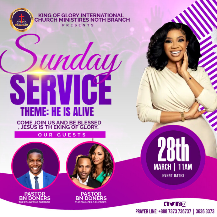 sunday service Iphosti le-Instagram template