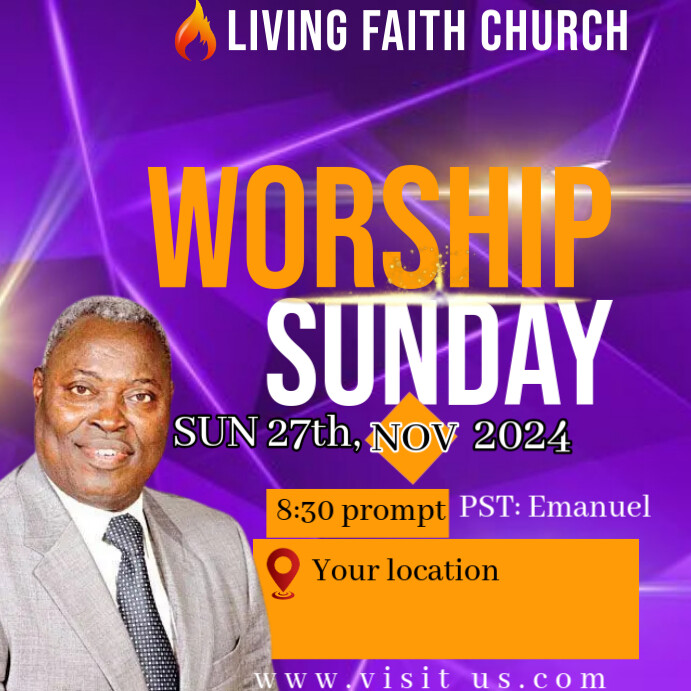 Sunday service Template | PosterMyWall