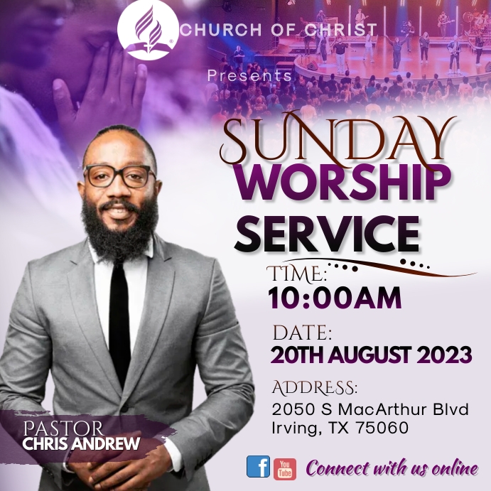 Plantilla de SUNDAY SERVICE | PosterMyWall