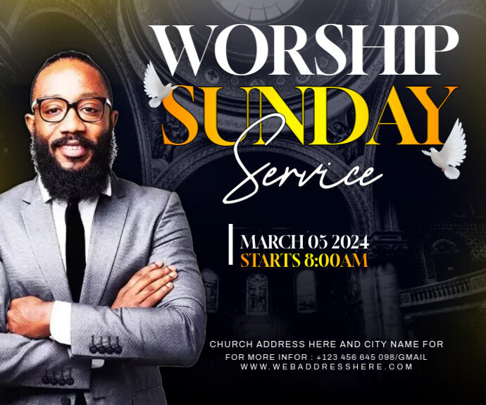sunday service Template | PosterMyWall