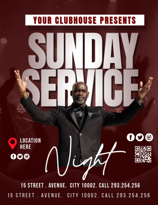 Copy of SUNDAY SERVICE | PosterMyWall