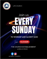SUNDAY SERVICE Instagram Portrait template