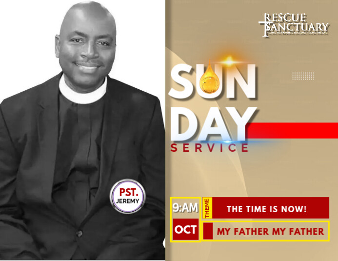 sunday service Volantino (US Letter) template
