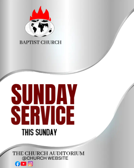 SUNDAY SERVICE Instagram Portrait template