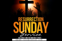 sunday service Etykieta template