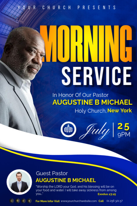 Sunday Service | PosterMyWall