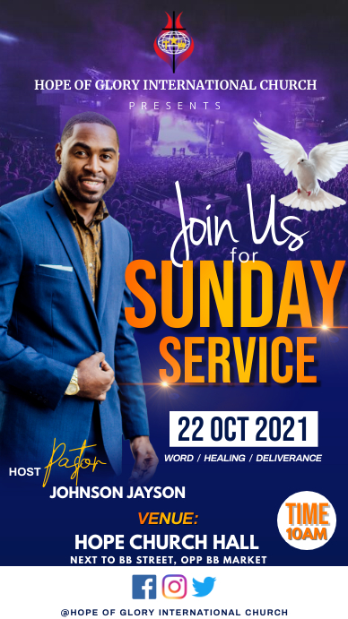 Sunday service Template | PosterMyWall