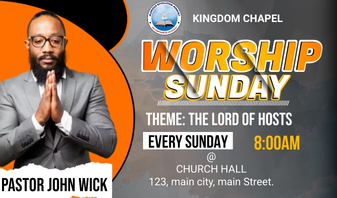 Sunday service Tag template