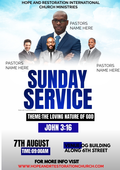 sunday service Template | PosterMyWall
