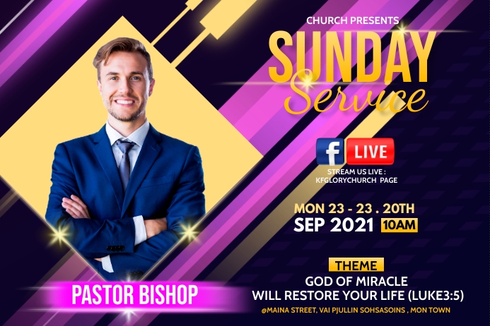 Sunday service Template | PosterMyWall