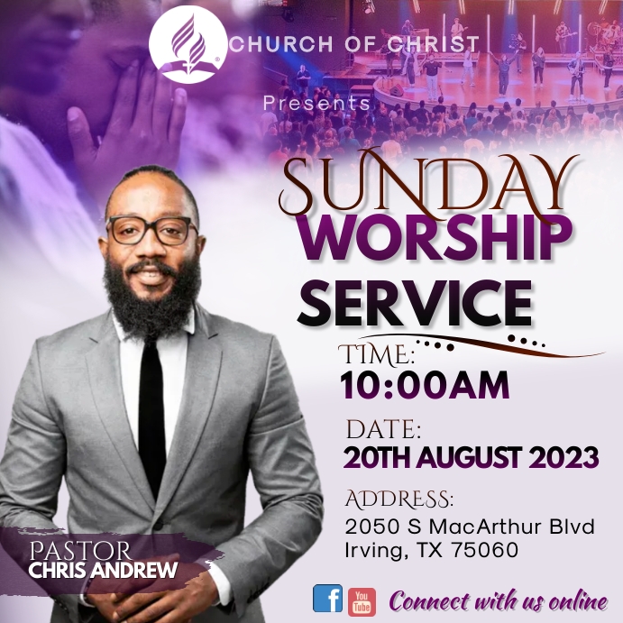 SUNDAY SERVICE Template | PosterMyWall