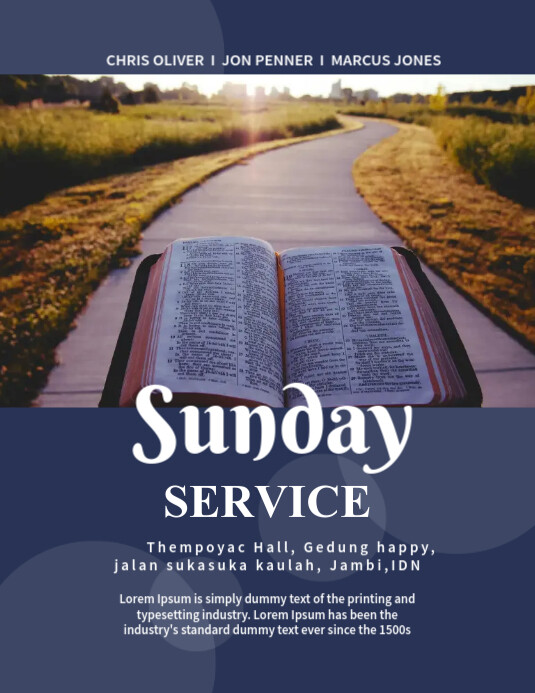 Sunday Service Flyer (Letter pang-US) template