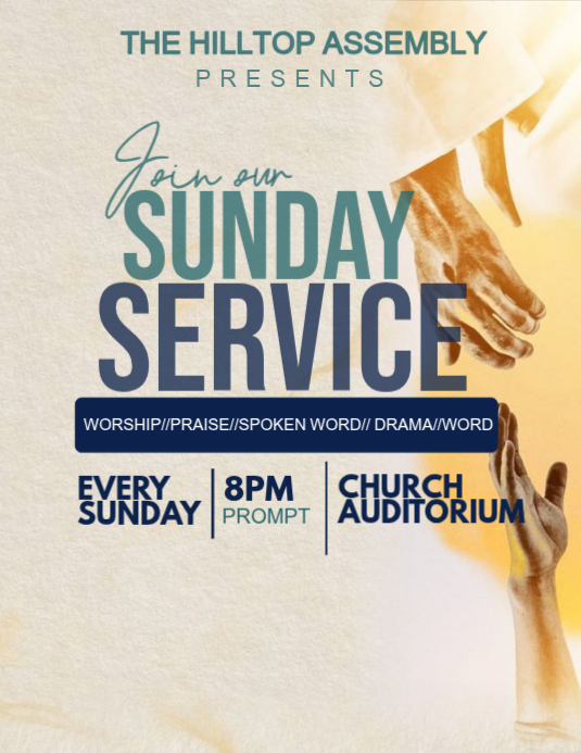 Sunday service Template | PosterMyWall