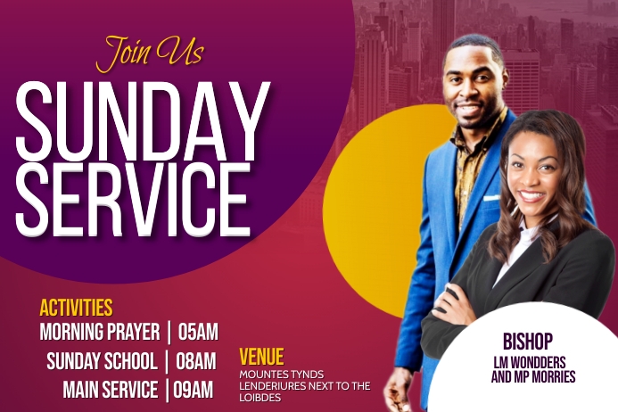 Sunday service Template | PosterMyWall