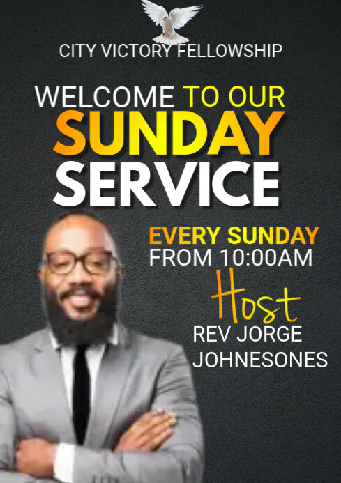 Sunday Service A4 template