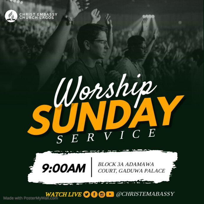 Copy of sunday service | PosterMyWall