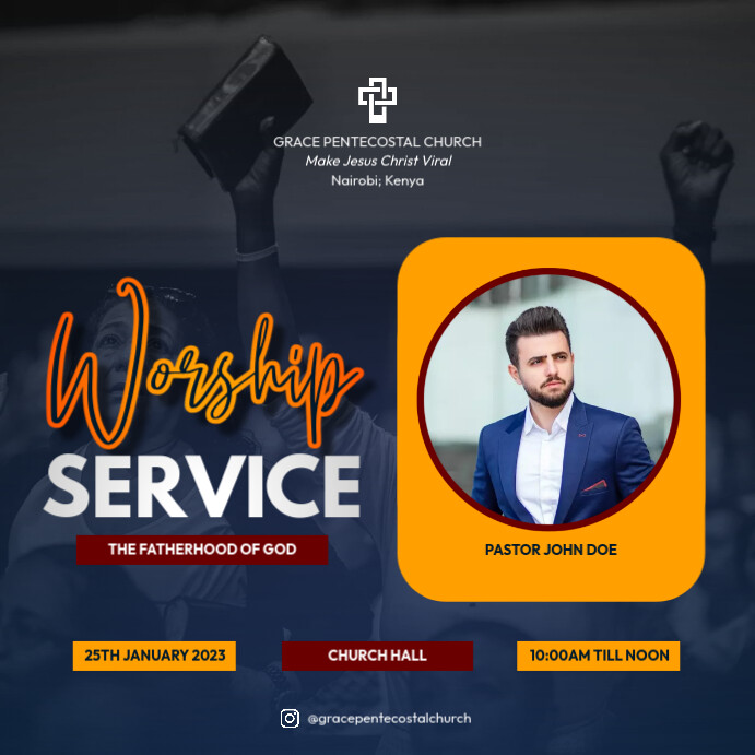 sunday service Instagram Post template
