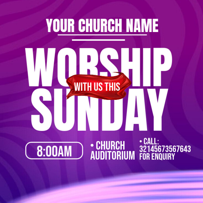 Sunday service Instagram 帖子 template