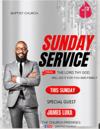 SUNDAY SERVICE Flyer (US Letter) template